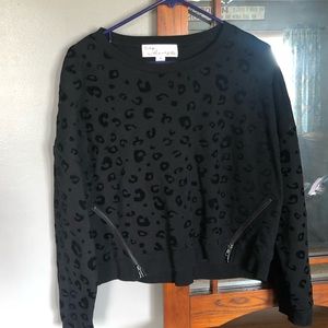 Black leopard sweater